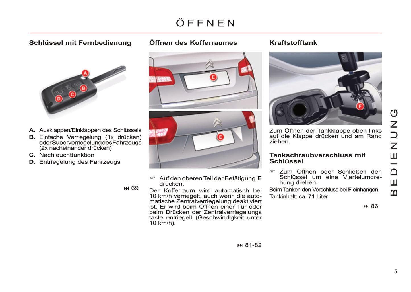 2011-2012 Citroën C5 Gebruikershandleiding | Duits