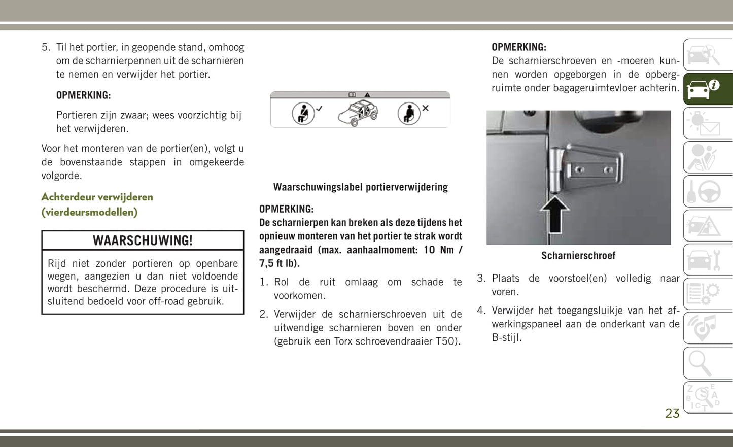 2017-2018 Jeep Wrangler Owner's Manual | Dutch