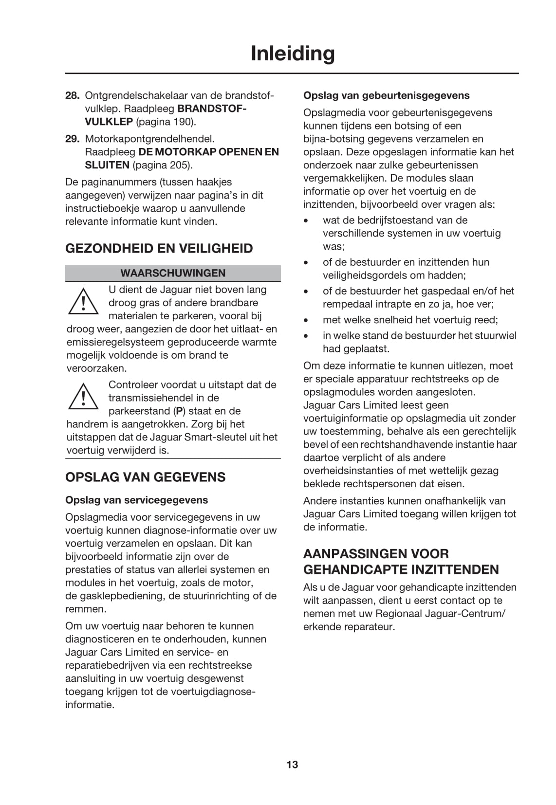 2008-2009 Jaguar XK Owner's Manual | Dutch