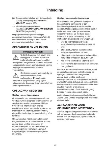 2008-2009 Jaguar XK Owner's Manual | Dutch