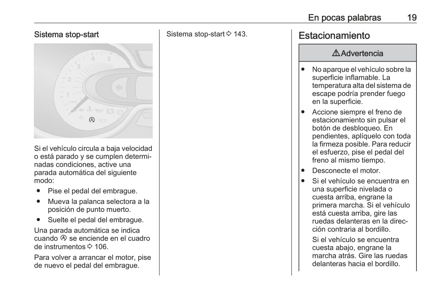 2018 Opel Vivaro Owner's Manual | Spanish