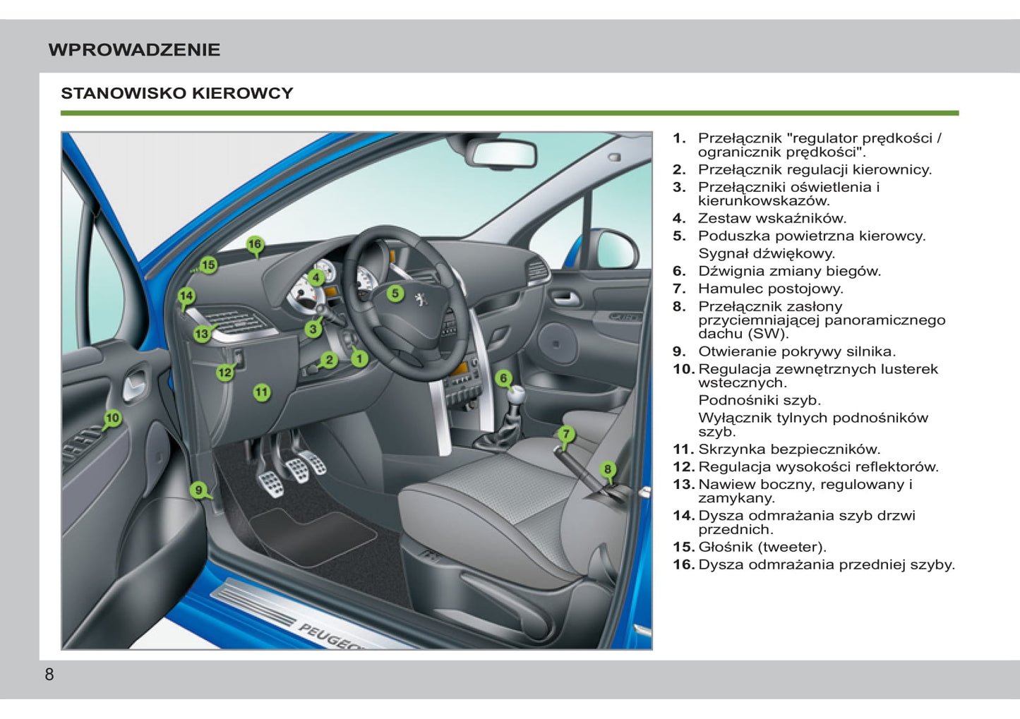 2011-2014 Peugeot 207/207 SW Gebruikershandleiding | Pools