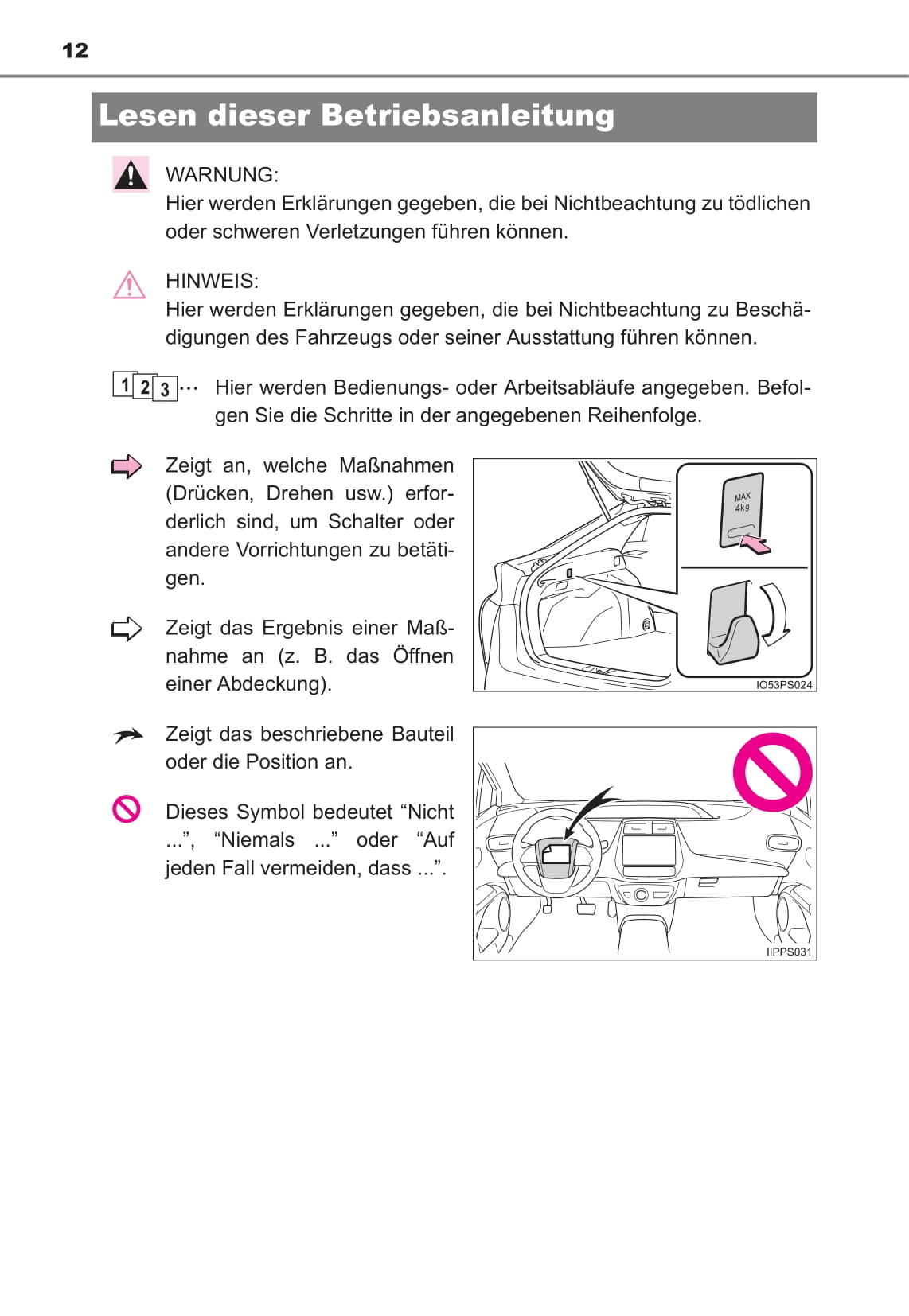 2016-2017 Toyota Prius Owner's Manual | German