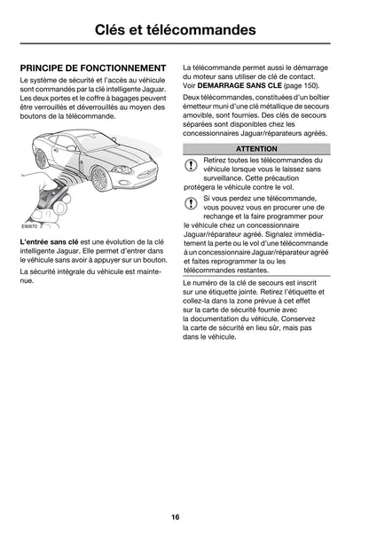 2008-2009 Jaguar XK Owner's Manual | French