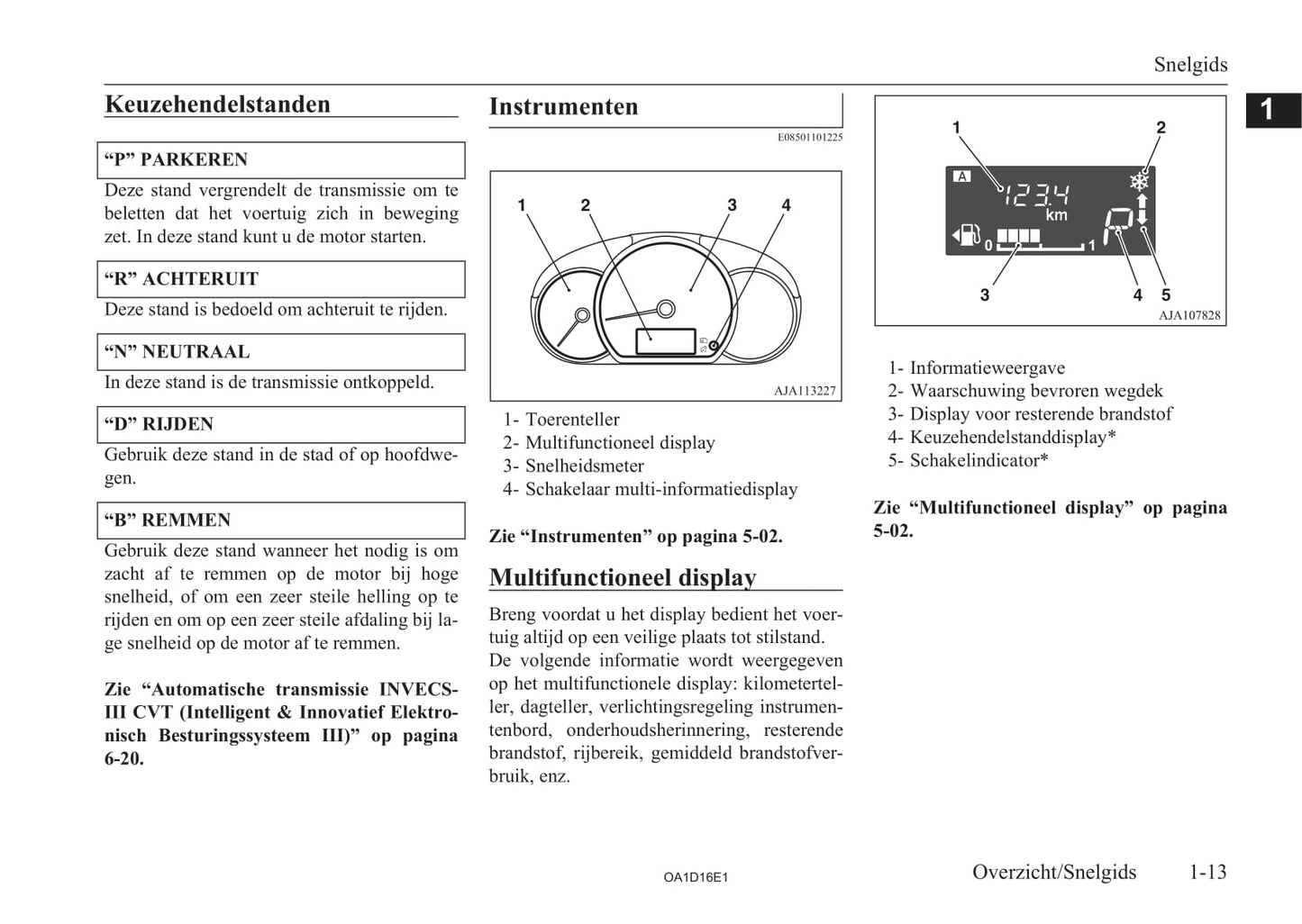 2013-2016 Mitsubishi Attrage Gebruikershandleiding | Nederlands