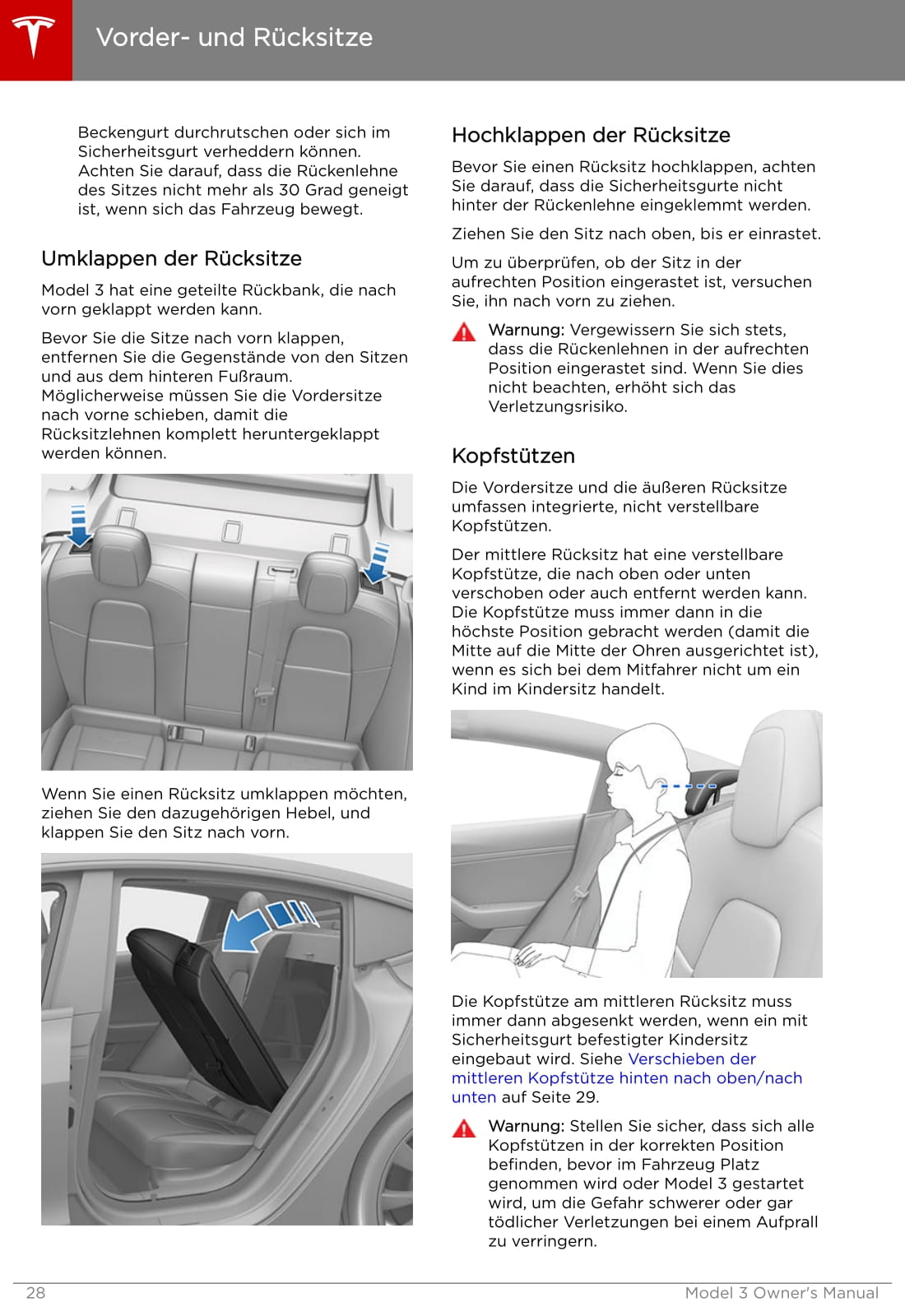 2019 Tesla Model 3 Bedienungsanleitung | Deutsch