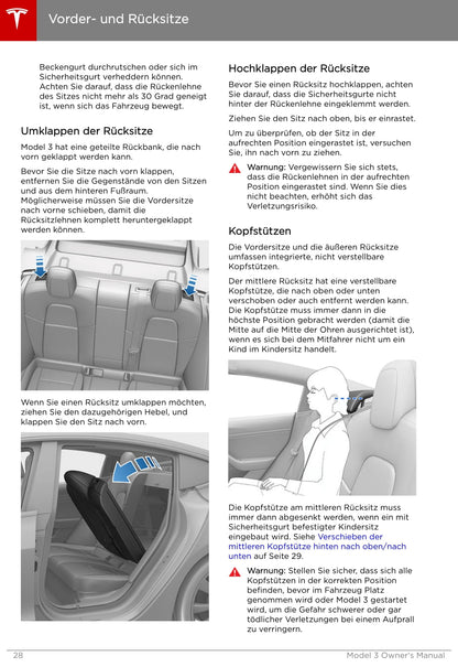 2019 Tesla Model 3 Bedienungsanleitung | Deutsch