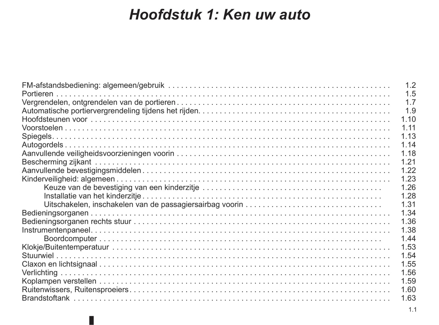 2011-2012 Renault Kangoo Be Bop Owner's Manual | Dutch