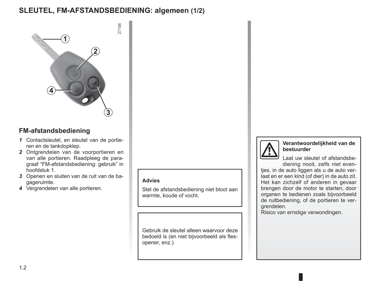 2011-2012 Renault Kangoo Be Bop Owner's Manual | Dutch