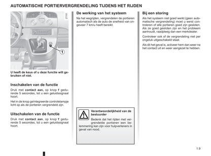 2011-2012 Renault Kangoo Be Bop Owner's Manual | Dutch