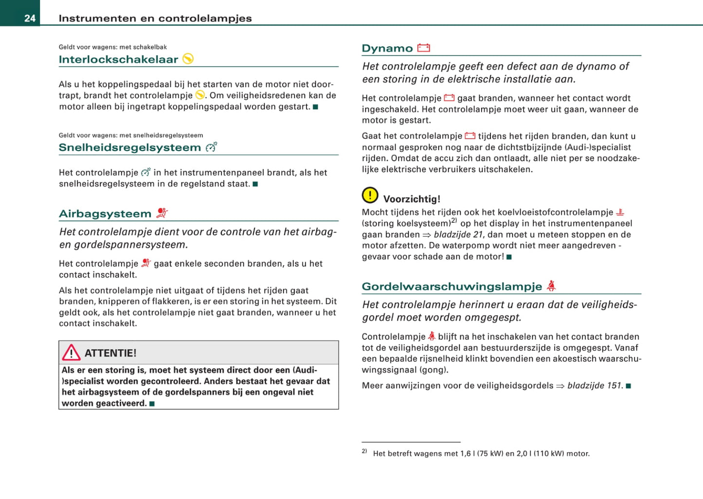 2004-2008 Audi A3 Bedienungsanleitung | Niederländisch