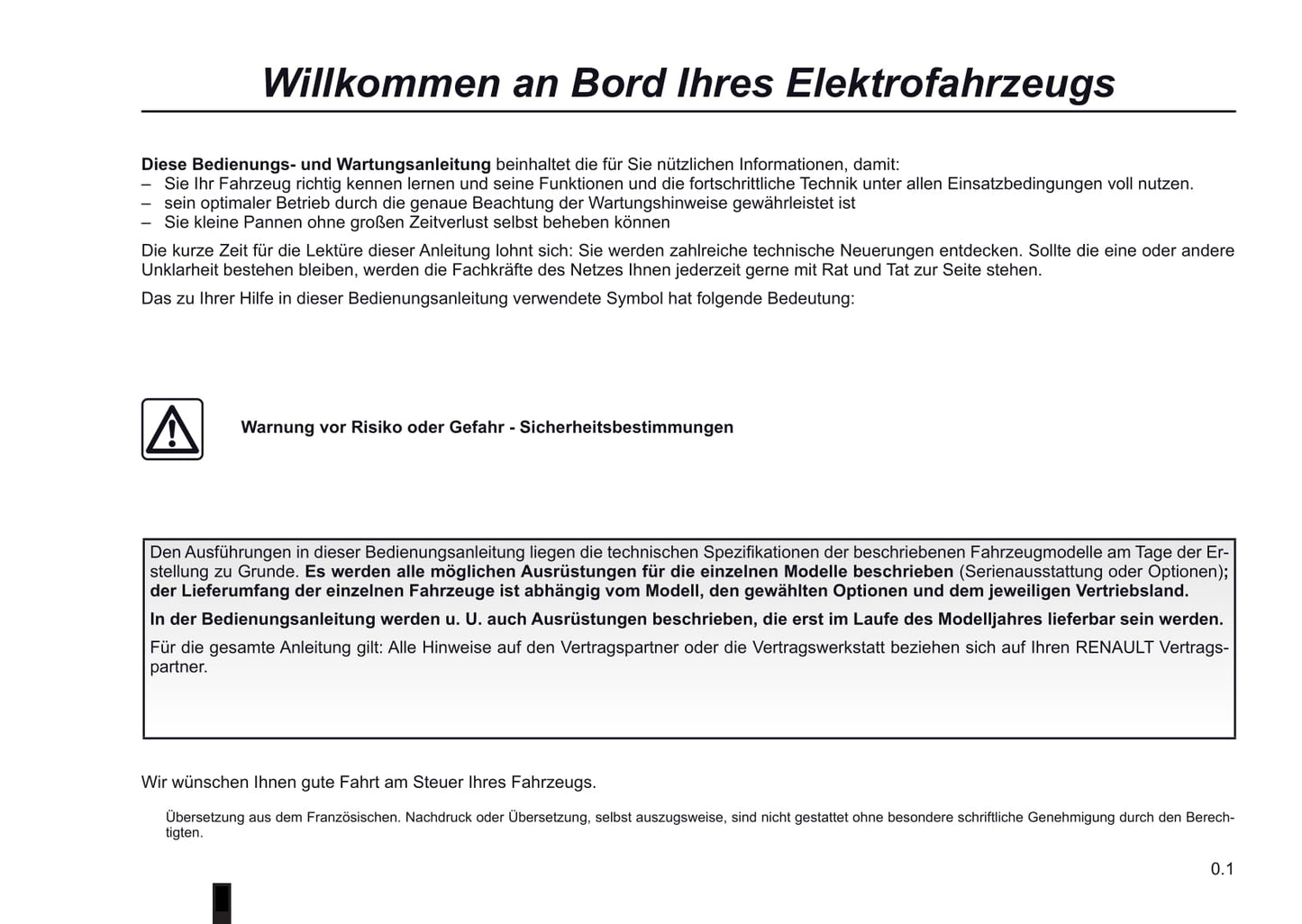 2012-2013 Renault Fluence Z.E. Owner's Manual | German