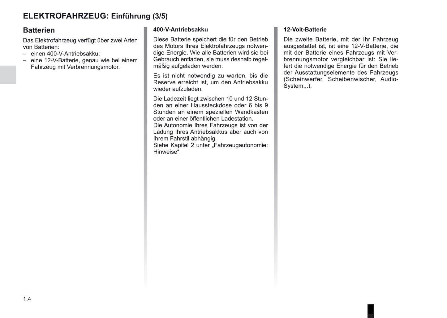 2012-2013 Renault Fluence Z.E. Owner's Manual | German