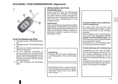 2012-2013 Renault Fluence Z.E. Owner's Manual | German