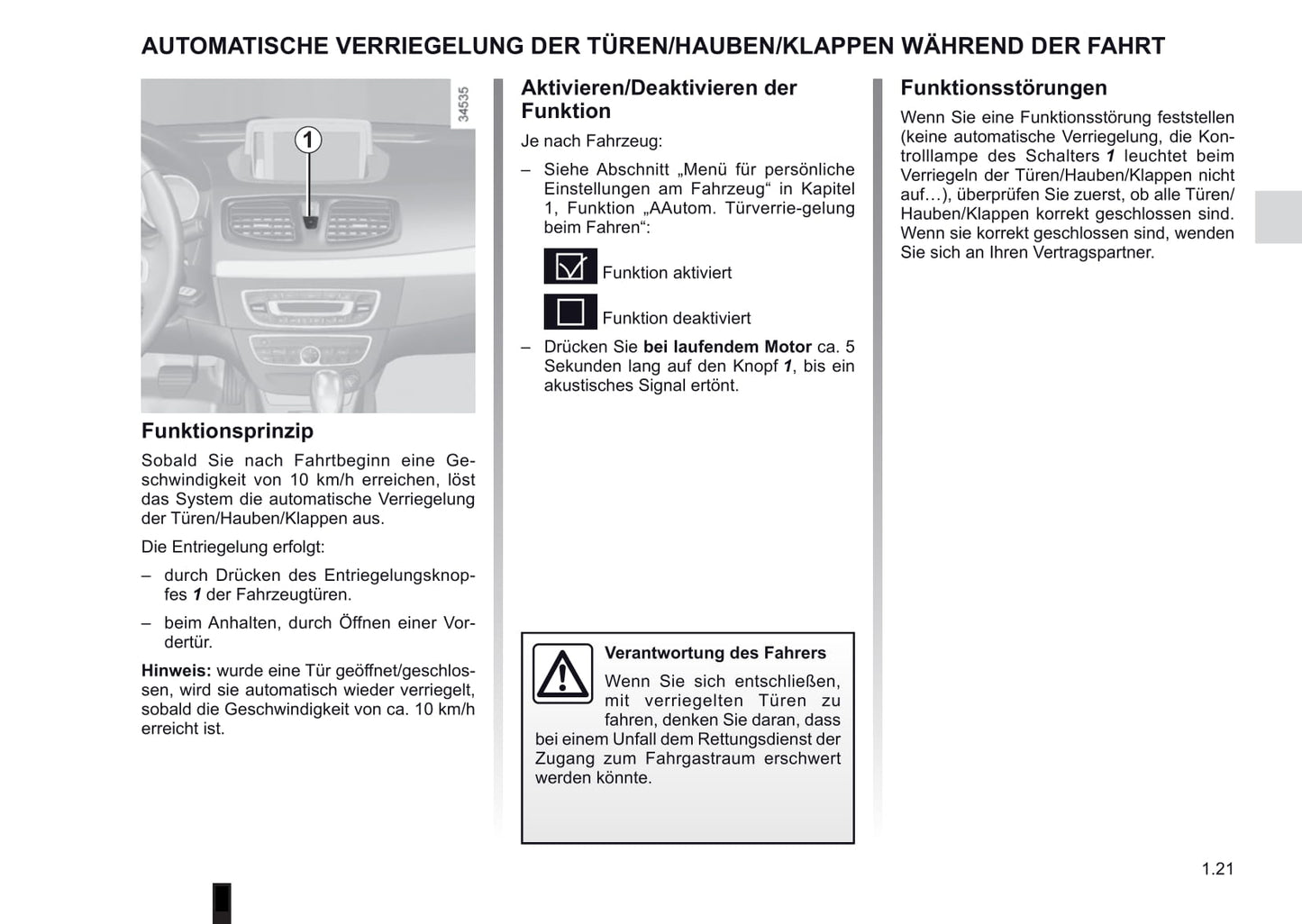 2012-2013 Renault Fluence Z.E. Owner's Manual | German