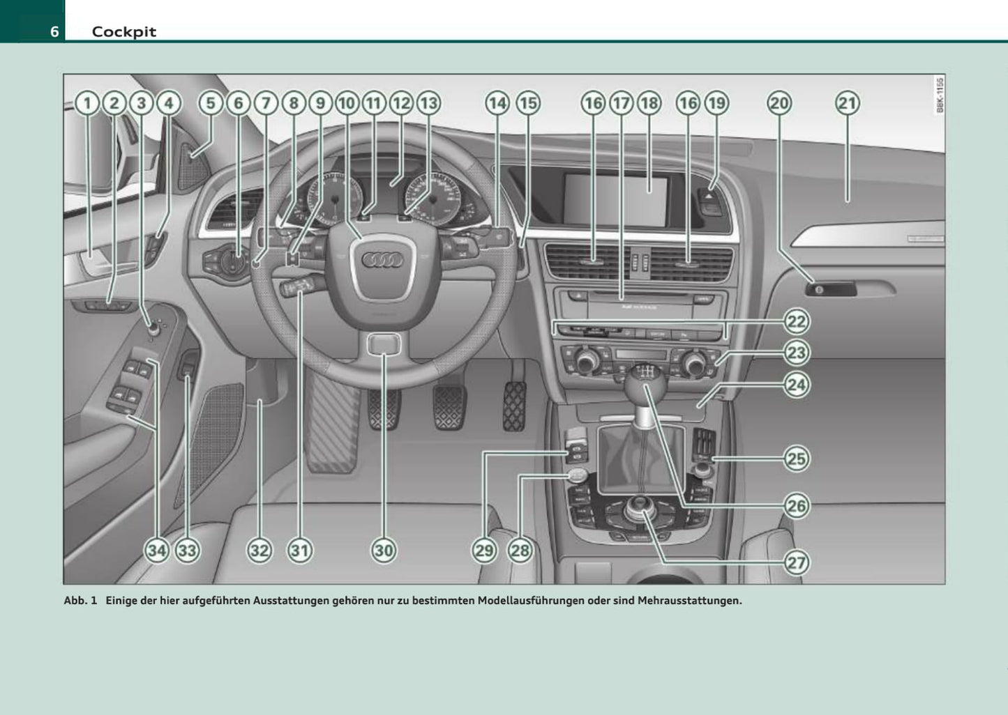 2007-2011 Audi A4 Bedienungsanleitung | Deutsch