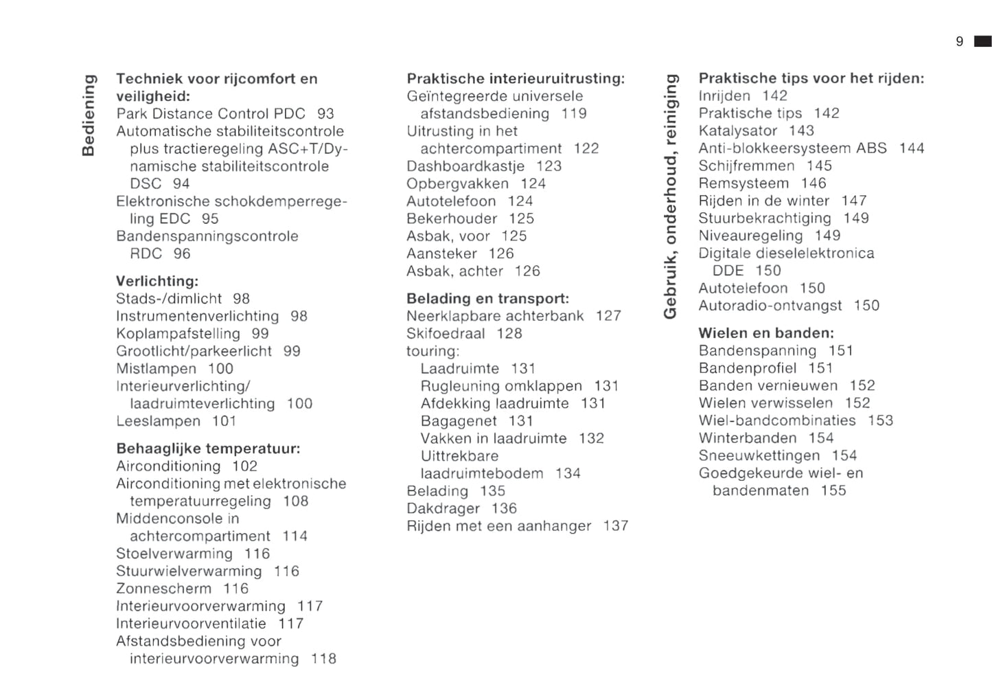 2000-2001 BMW 5 Series/5 Series Touring Owner's Manual | Dutch