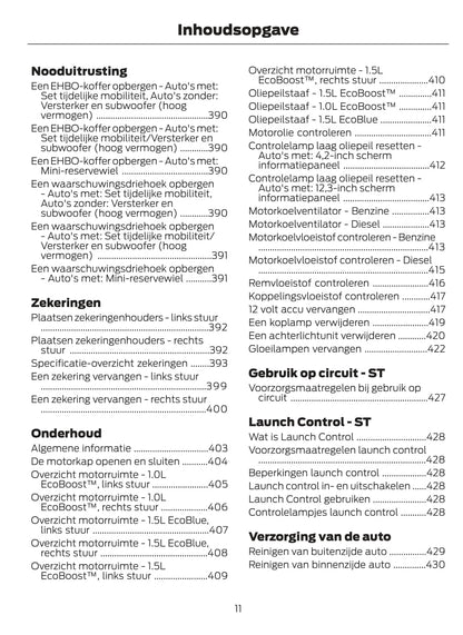 2020-2021 Ford Puma Owner's Manual | Dutch