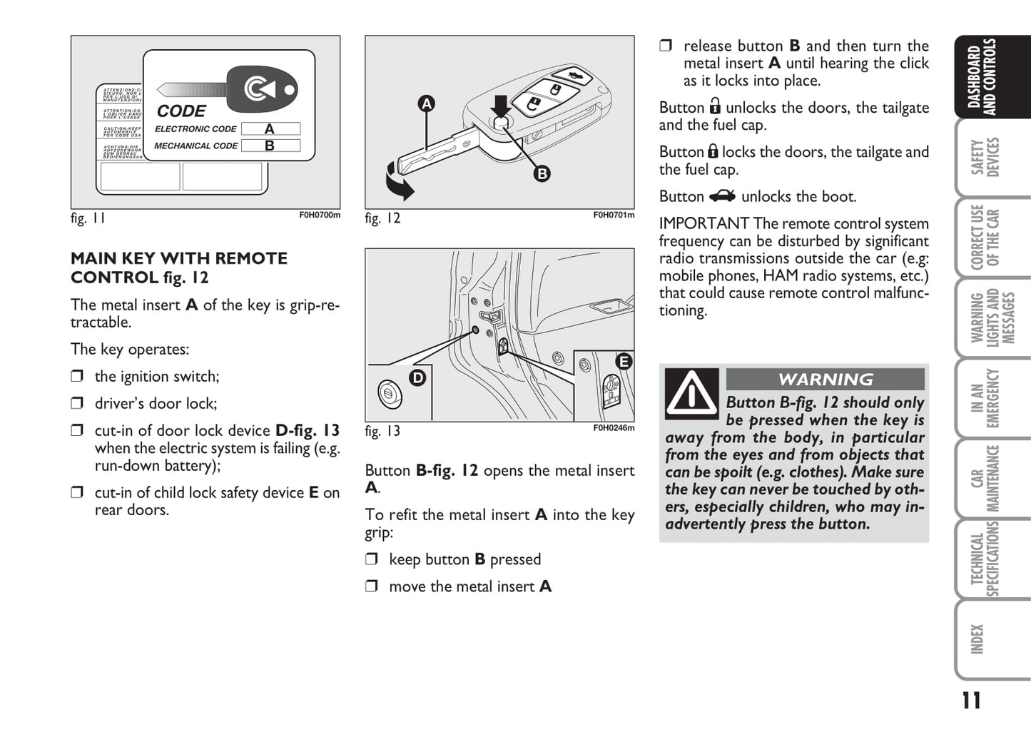 2008-2009 Fiat Idea Gebruikershandleiding | Engels