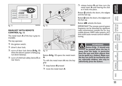 2008-2009 Fiat Idea Gebruikershandleiding | Engels