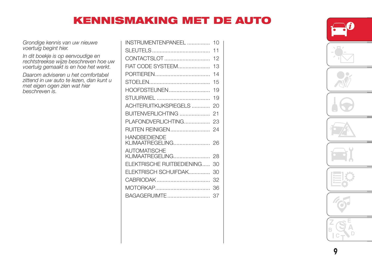 2016-2017 Abarth 500 Owner's Manual | Dutch