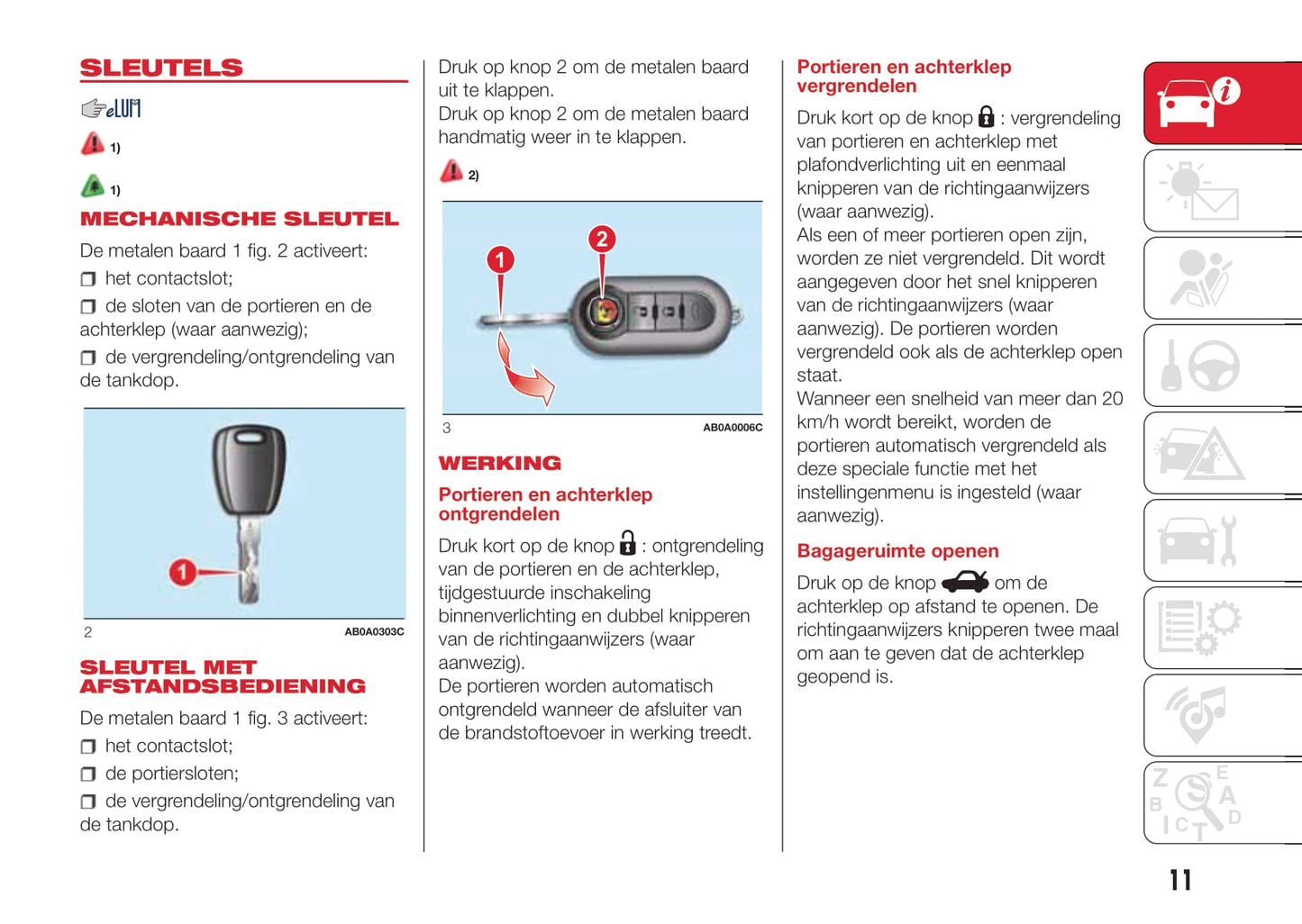 2016-2017 Abarth 500 Owner's Manual | Dutch