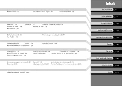 2020-2021 Honda Jazz Hybrid Owner's Manual | German