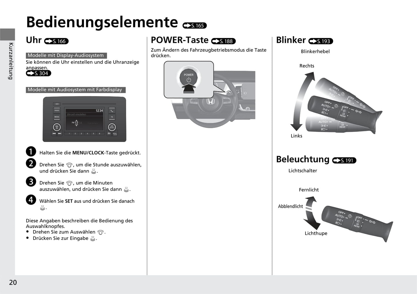 2020-2021 Honda Jazz Hybrid Owner's Manual | German