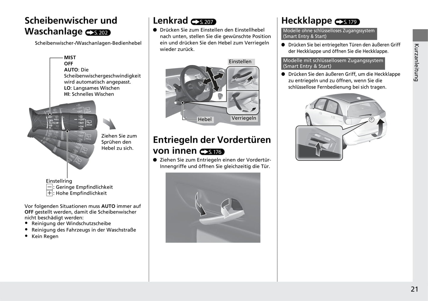 2020-2021 Honda Jazz Hybrid Owner's Manual | German