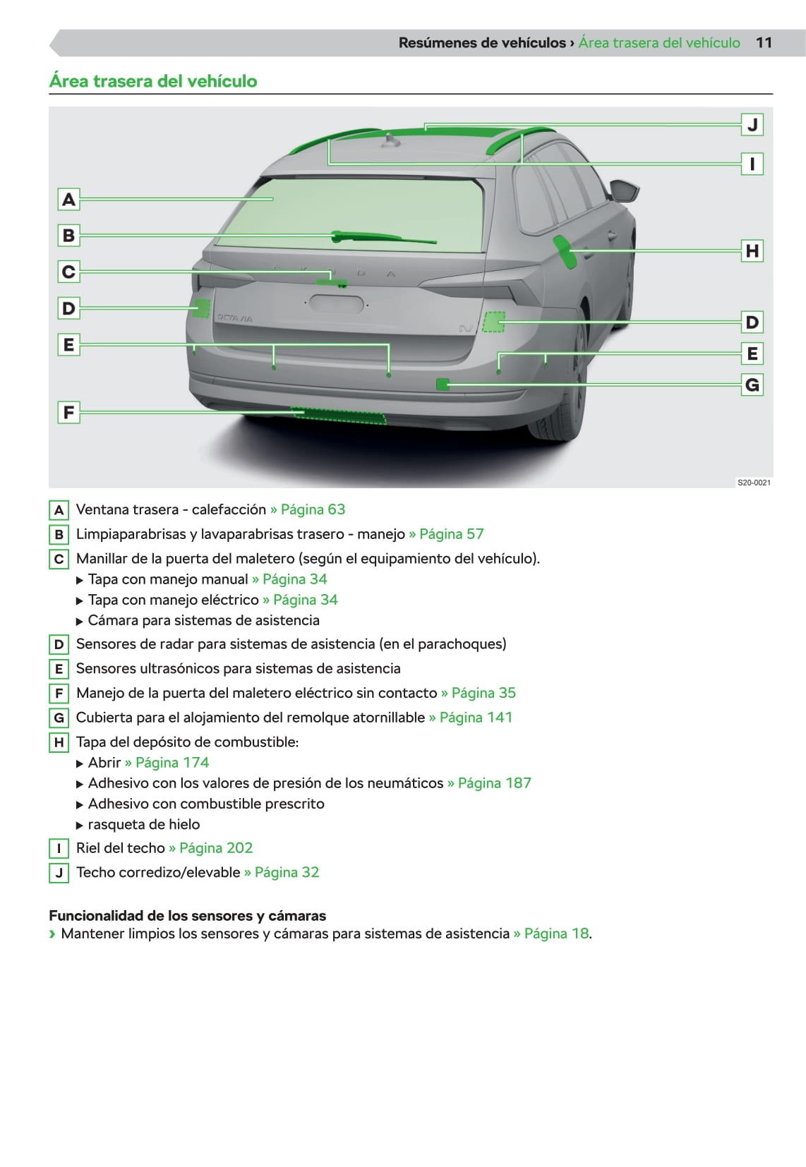 2020-2021 Skoda Octavia Gebruikershandleiding | Spaans