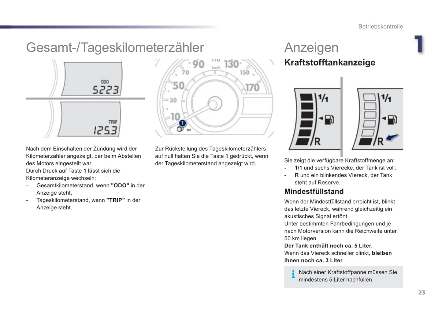 2012-2014 Peugeot 107 Bedienungsanleitung | Deutsch