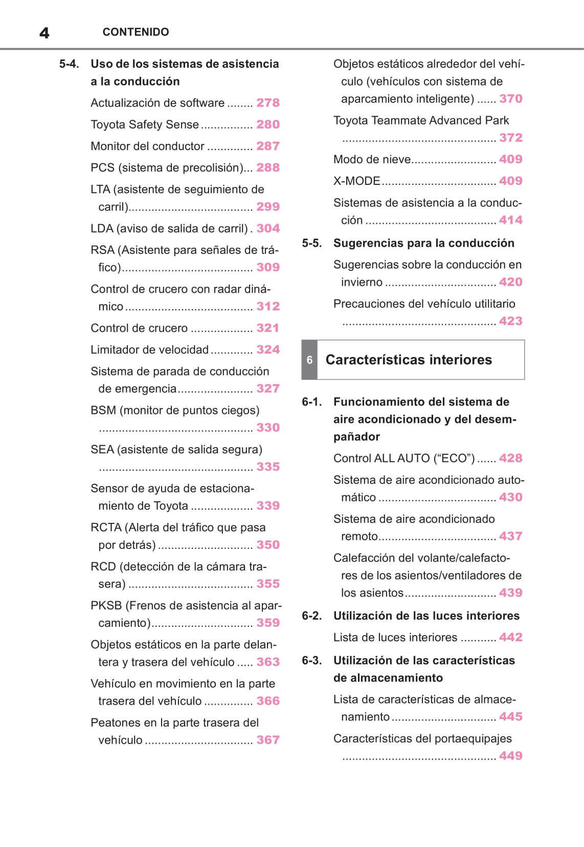 2022-2023 Toyota bZ4X Owner's Manual | Spanish