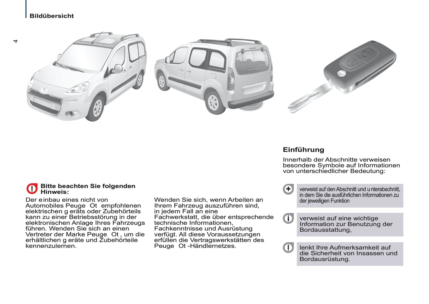 2014-2015 Peugeot Partner Tepee Gebruikershandleiding | Duits