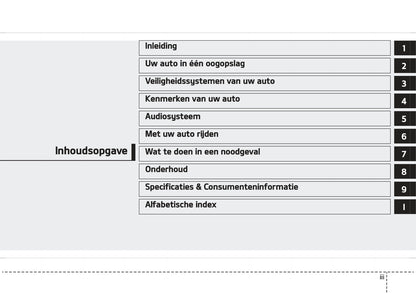 2019-2020 Kia Sorento Owner's Manual | Dutch