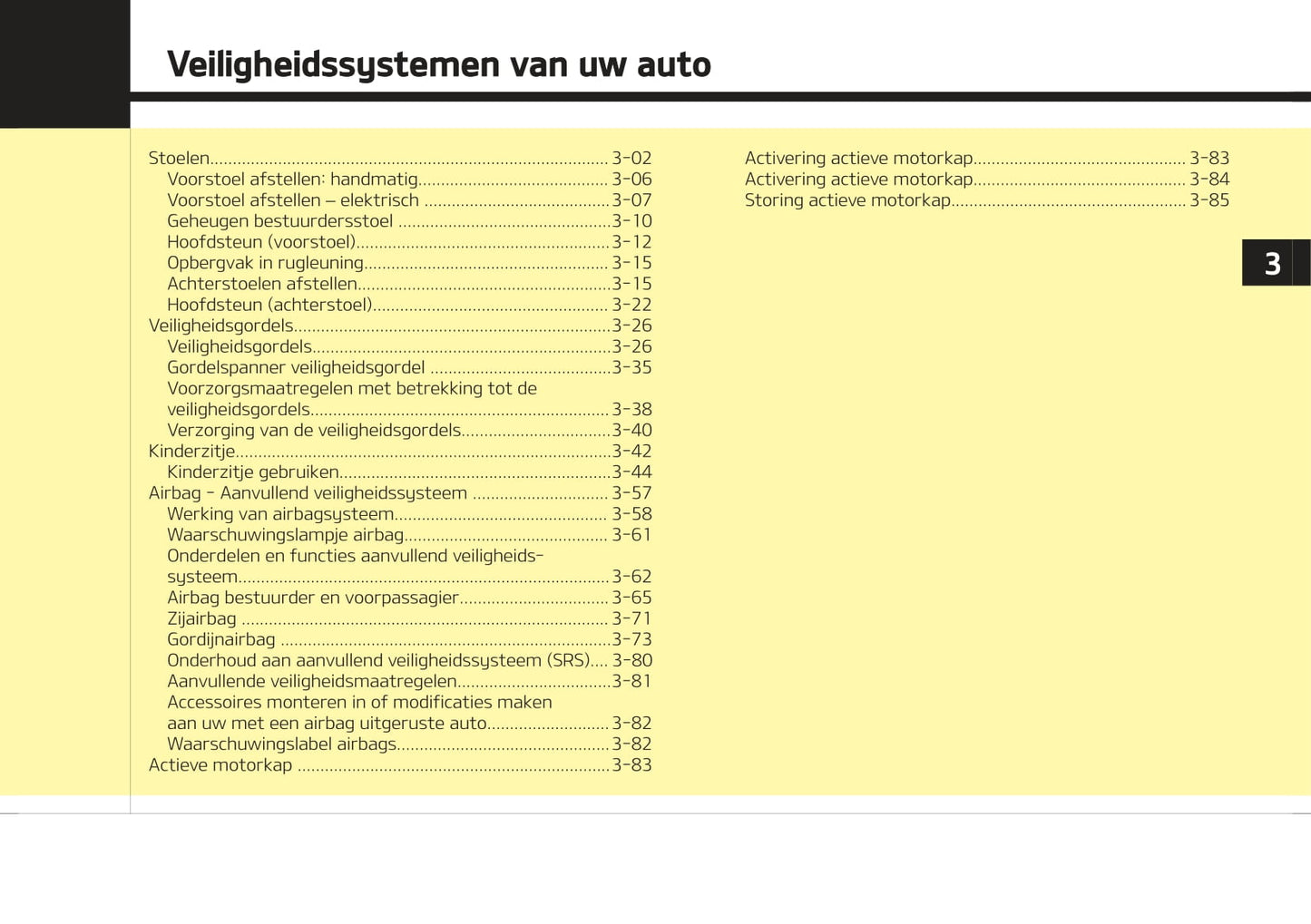 2019-2020 Kia Sorento Owner's Manual | Dutch