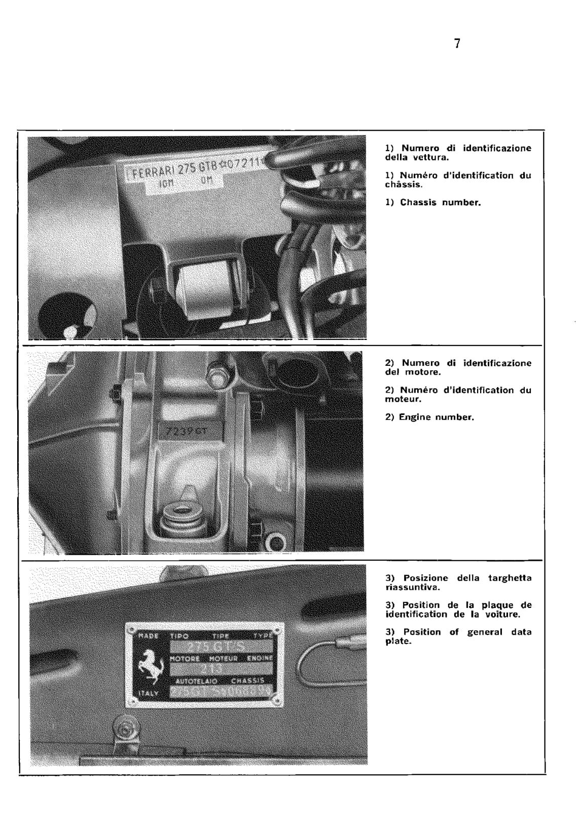 1965 Ferrari 275 GTB/275 GTS Owner's Manual | English