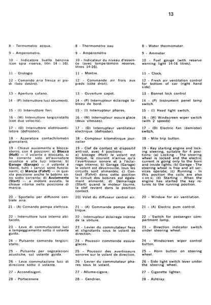 1965 Ferrari 275 GTB/275 GTS Owner's Manual | English