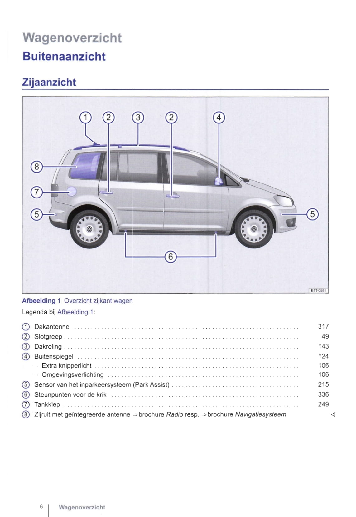 2010-2015 Volkswagen Touran Owner's Manual | Dutch