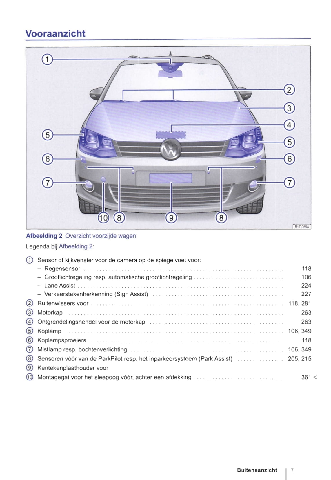 2010-2015 Volkswagen Touran Owner's Manual | Dutch