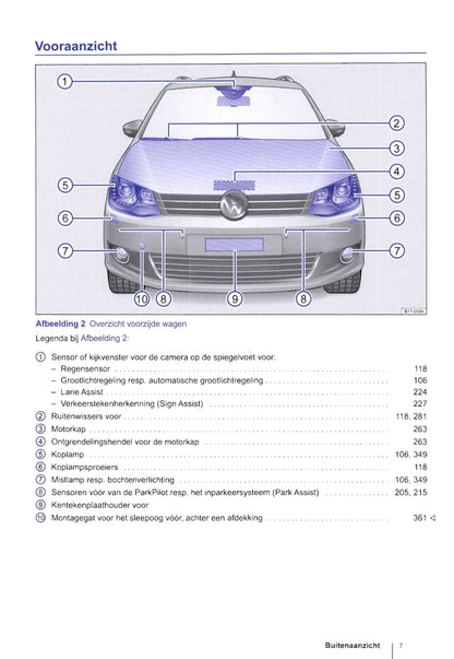 2010-2015 Volkswagen Touran Owner's Manual | Dutch