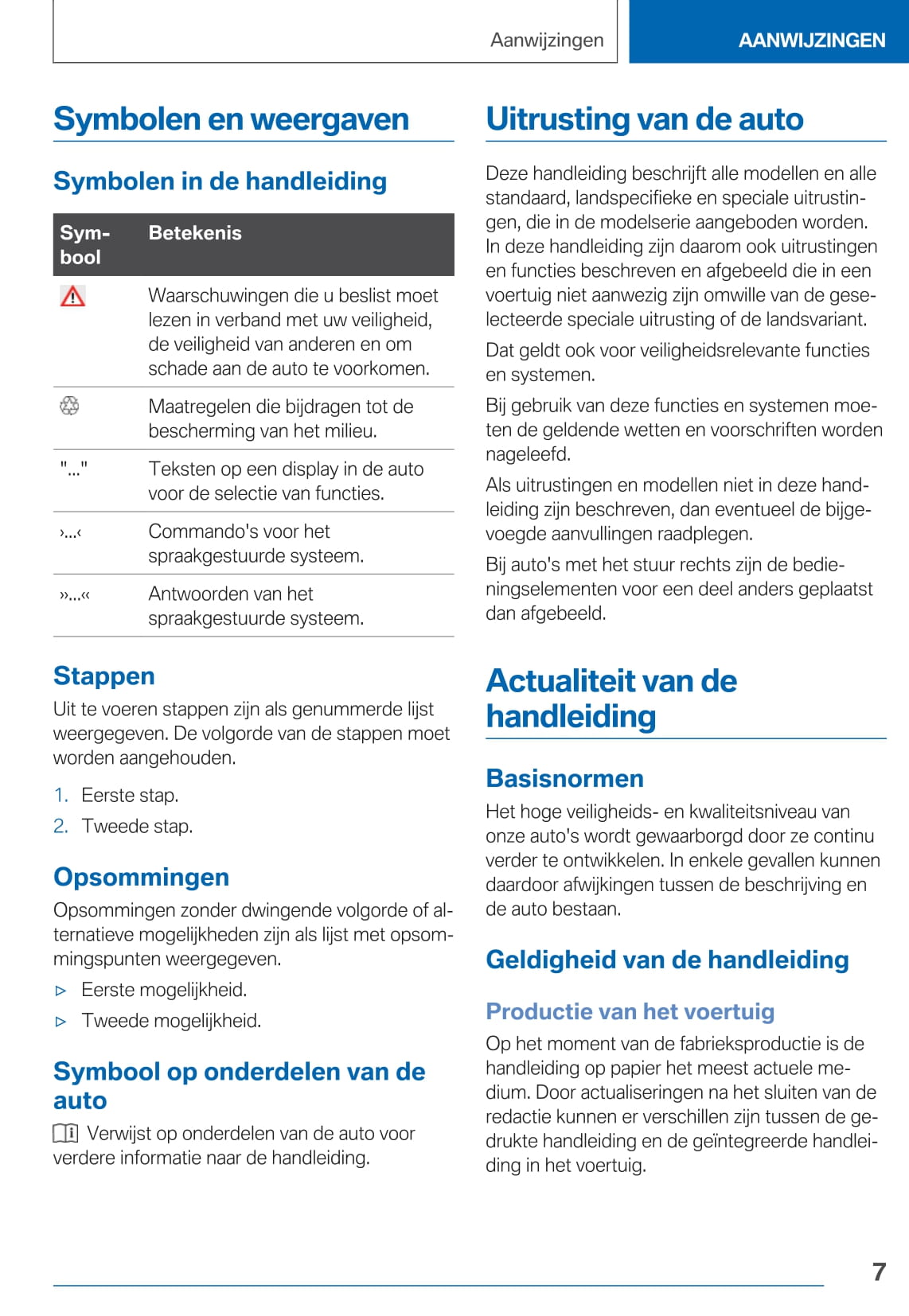 2020-2021 BMW 5 Series Owner's Manual | Dutch