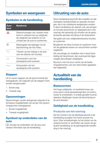 2020-2021 BMW 5 Series Owner's Manual | Dutch