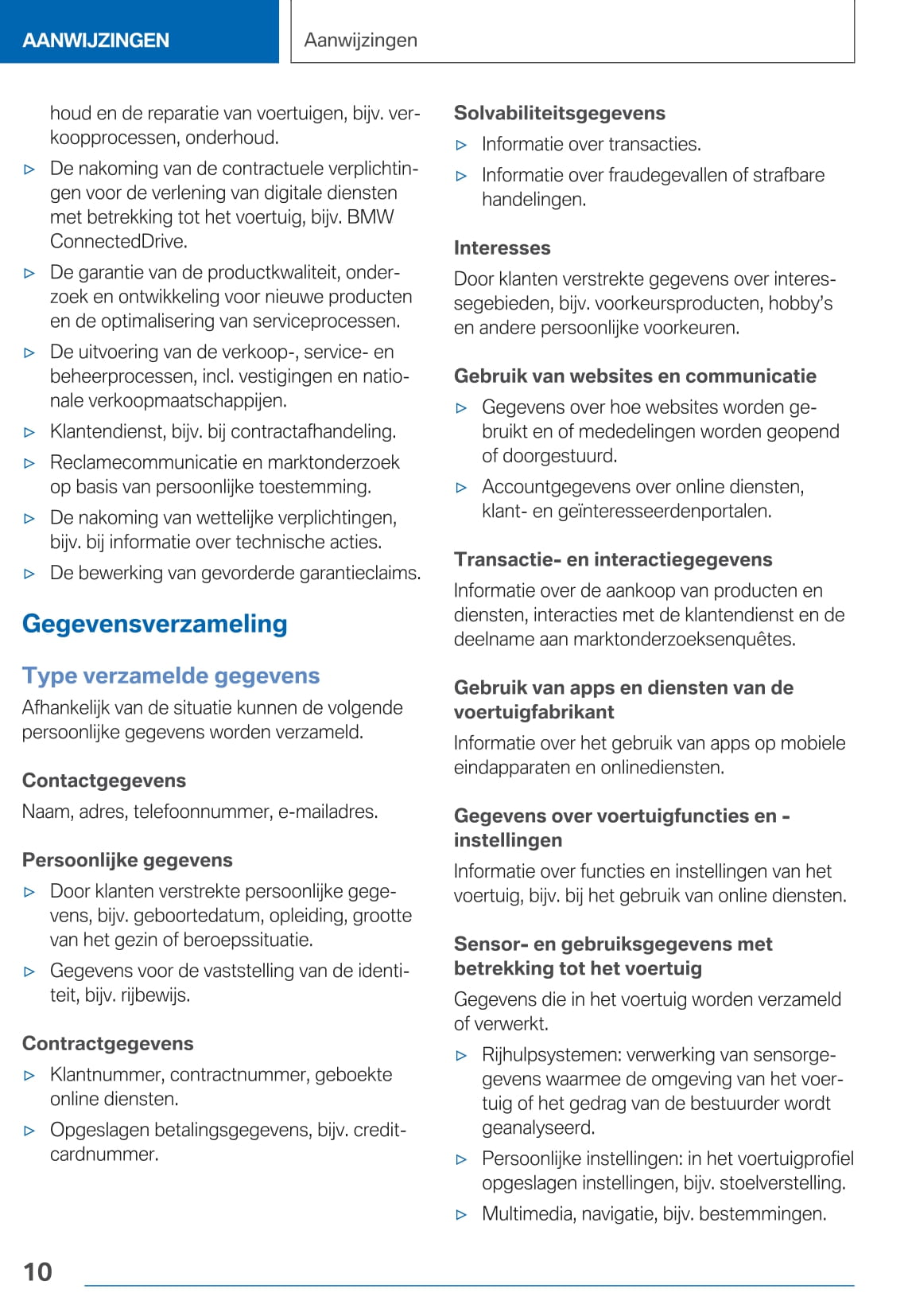 2020-2021 BMW 5 Series Owner's Manual | Dutch