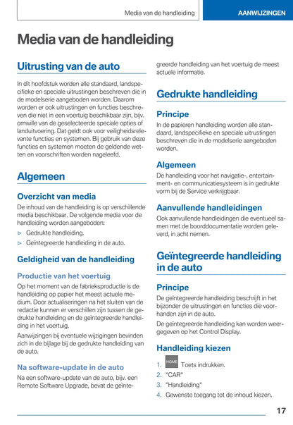 2020-2021 BMW 5 Series Owner's Manual | Dutch