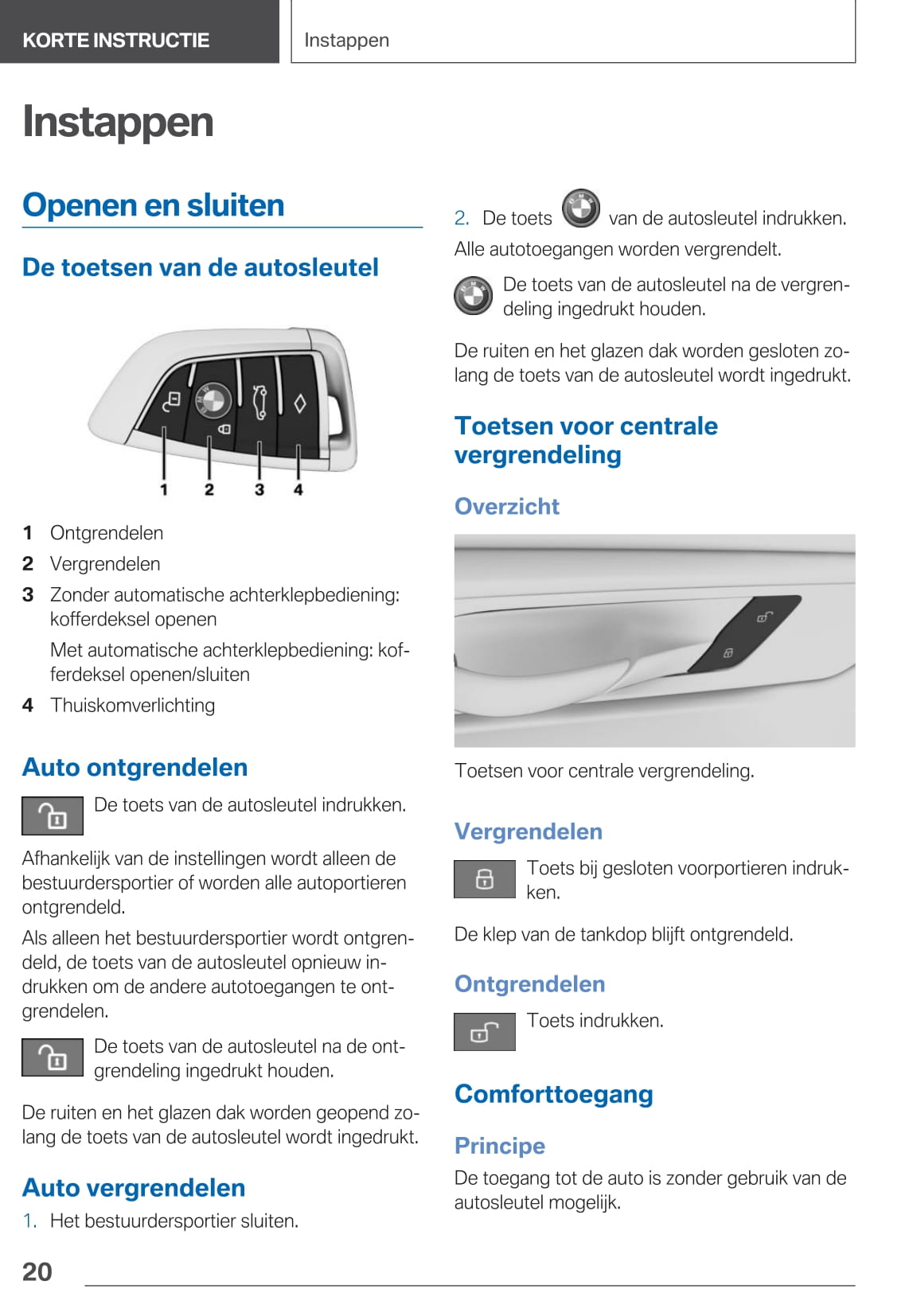 2020-2021 BMW 5 Series Owner's Manual | Dutch