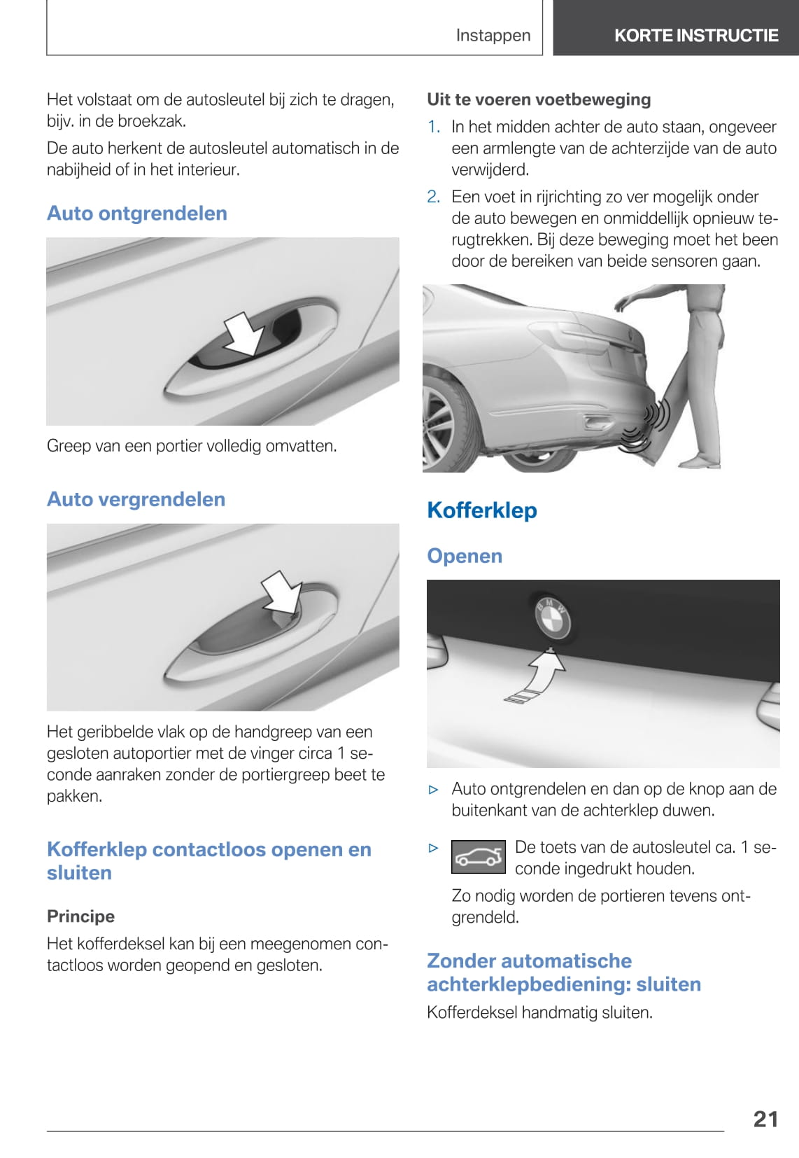 2020-2021 BMW 5 Series Owner's Manual | Dutch