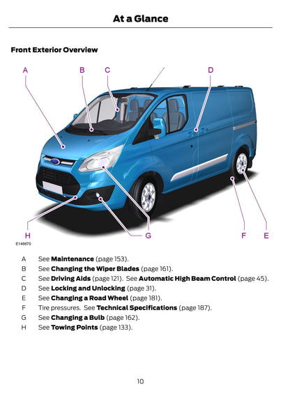 2015-2016 Ford Tourneo Custom / Transit Custom Manuel du propriétaire | Anglais