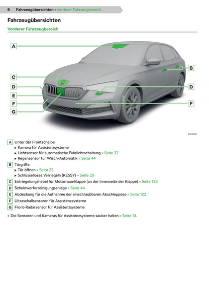 2019-2023 Skoda Scala Bedienungsanleitung | Deutsch