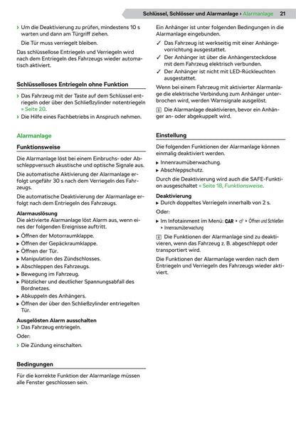 2019-2023 Skoda Scala Bedienungsanleitung | Deutsch