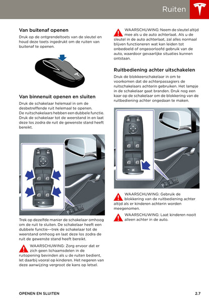 2013-2016 Tesla Model S Manuel du propriétaire | Néerlandais